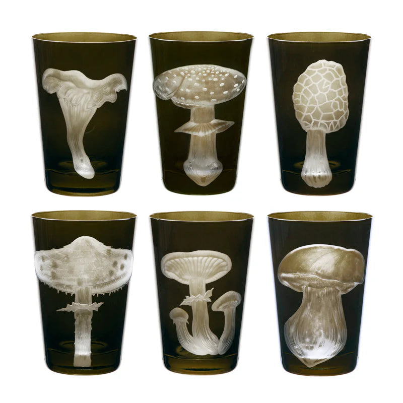 Mushroom Collection Tall Tumbler (Set of 6)