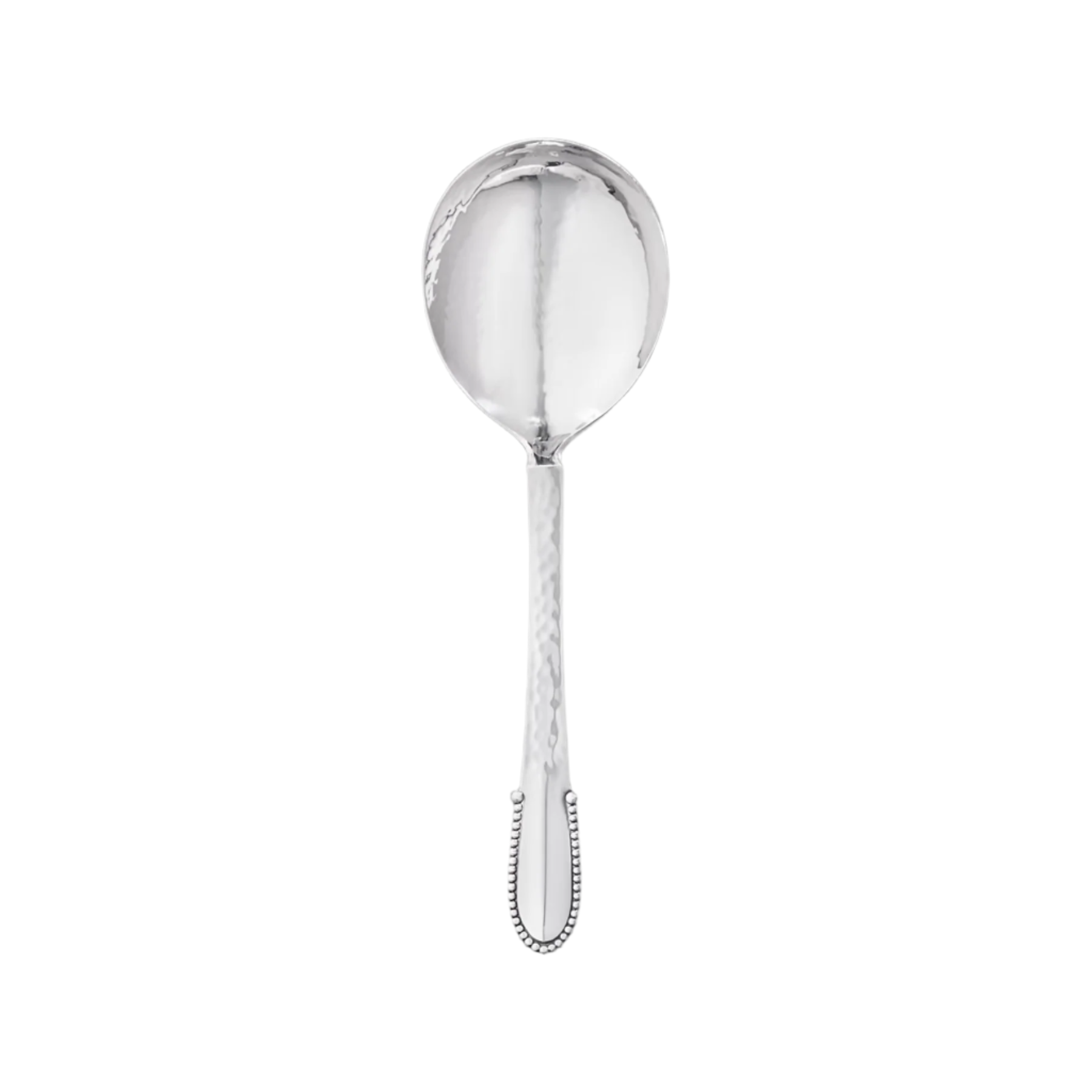 Beaded Sterling Silver Serving Spoon