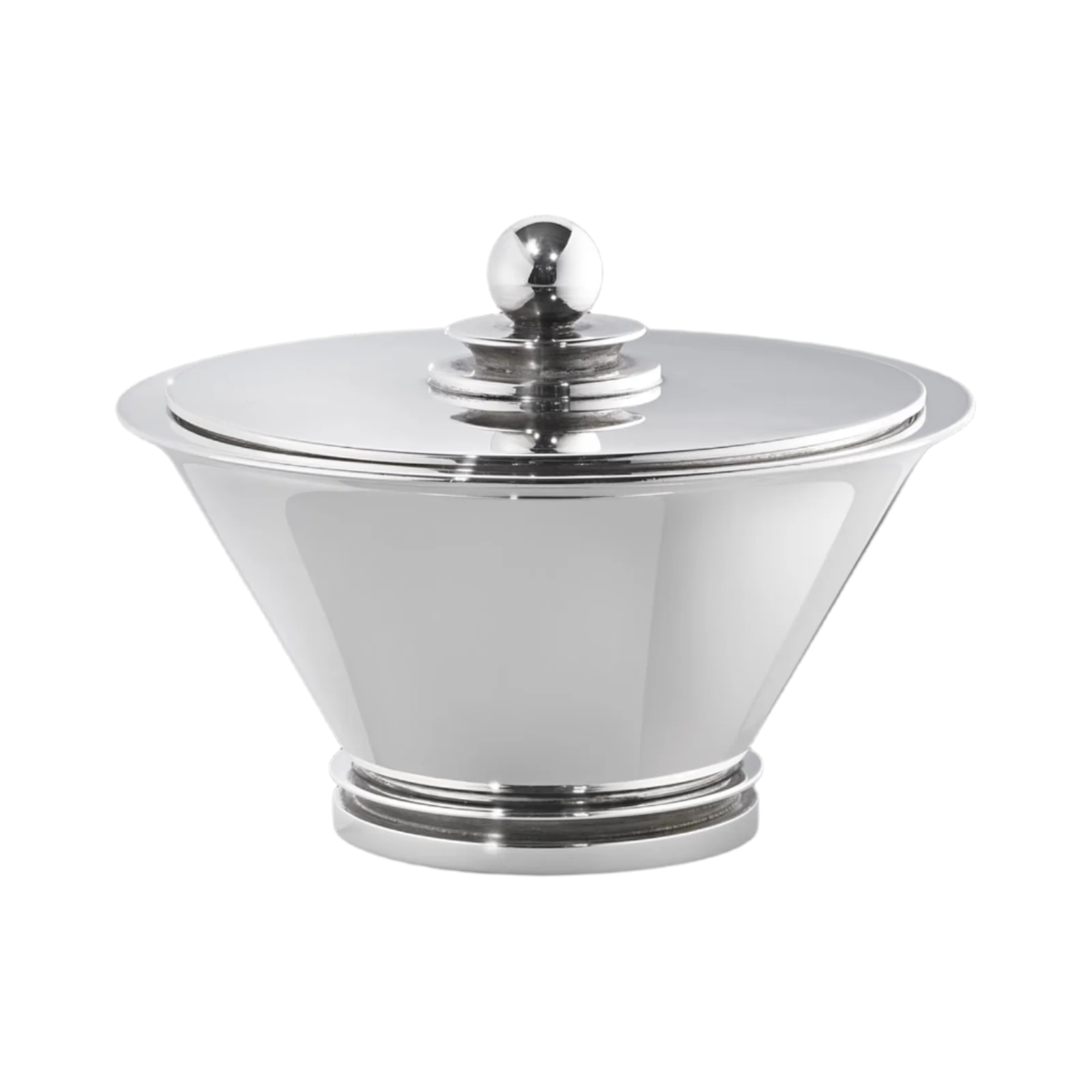 Pyramid Sugar Bowl with Lid 600A, Sterling Silver