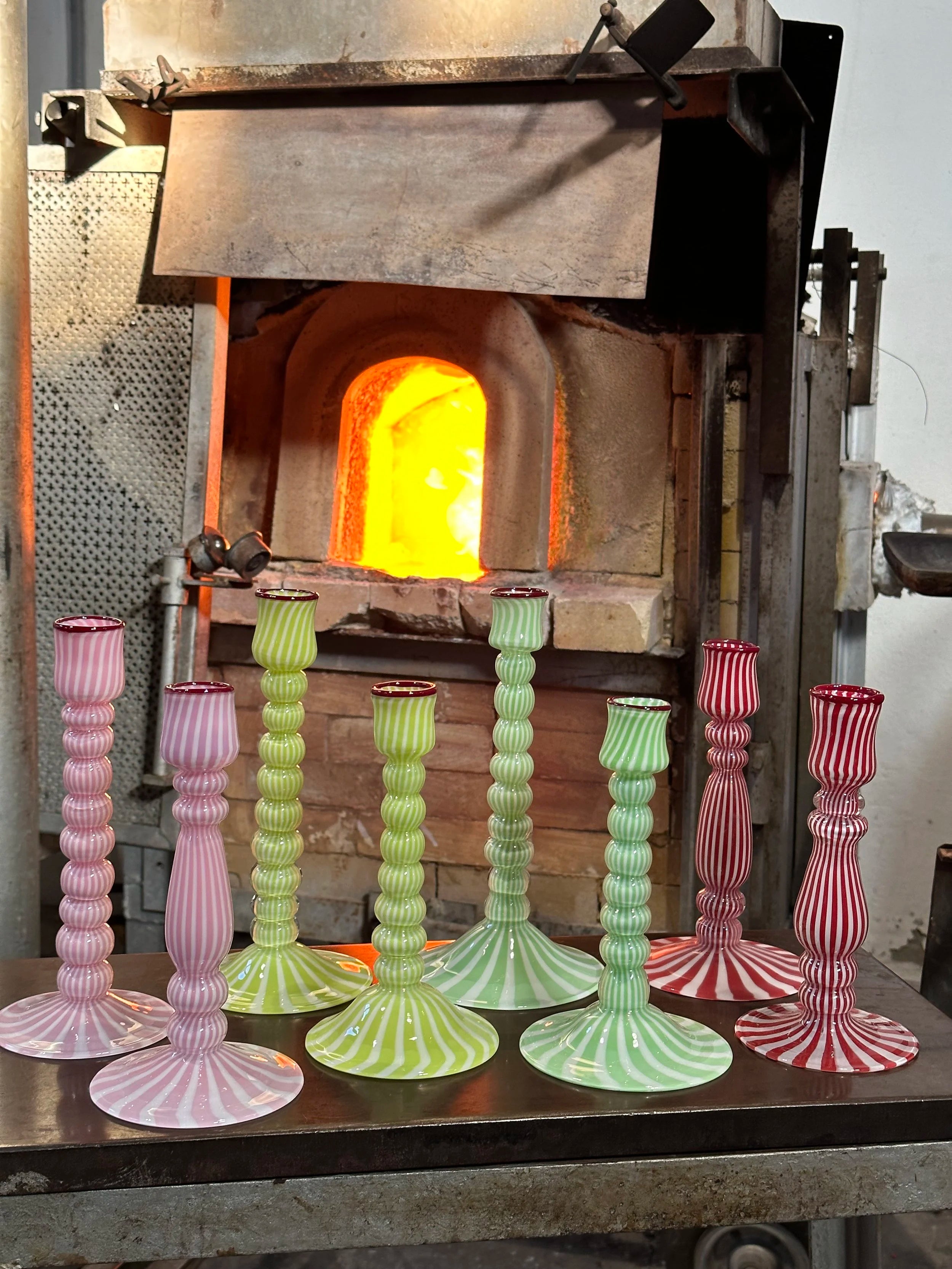 Joyful Stripe Candlestick