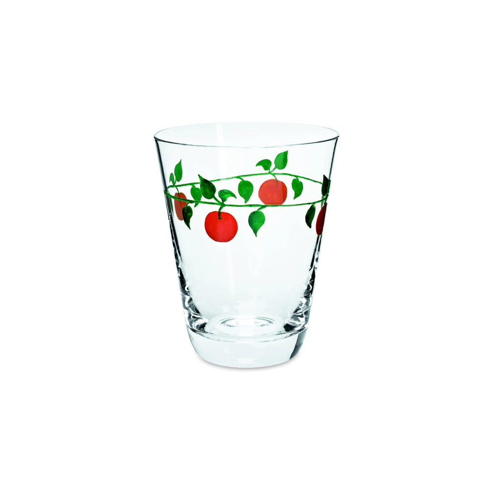 Torino Clear Glass Orange Painting Tumbler