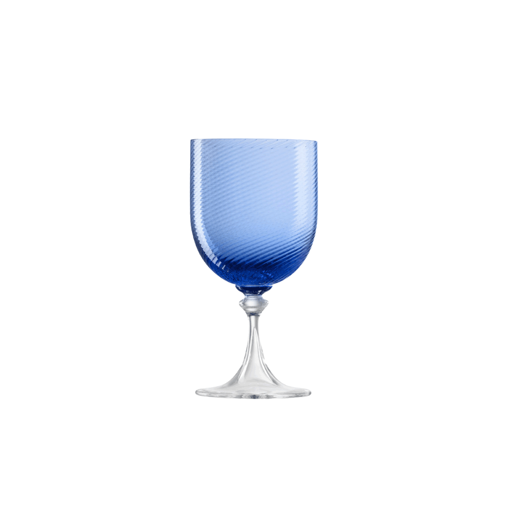 Twisted Blue Water Glass 3/62